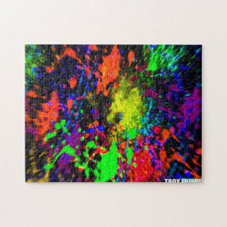 Two-Dimensional Splatter Abstract Puzzel Jigsaw Puzzle