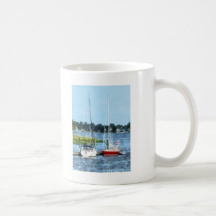 Two Docked Sailboats Norwalk, CT Coffee Mug
