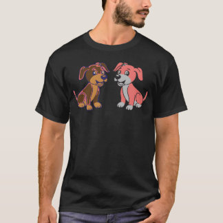 Two dogs design friend funny T-Shirt