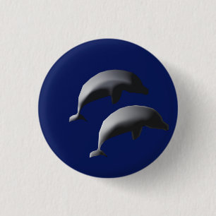 Two Dolphins Button
