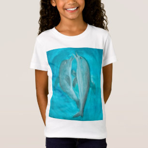 Two Dolphins Playing Wild and Free in the Ocean T-Shirt