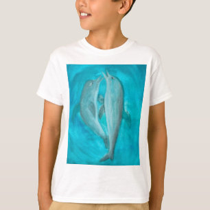 Two Dolphins Playing Wild and Free in the Ocean T-Shirt
