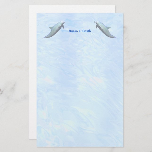 Two Dolphins Stationery (Front/Back)