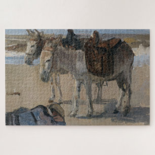 Two Donkeys (by Isaac Israels) Jigsaw Puzzle