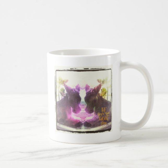 Two Donkeys Let Your Light Shine Coffee Mug (Right)
