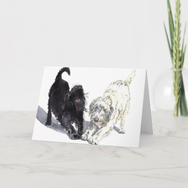 Two Doodles Greeting Card (Front)