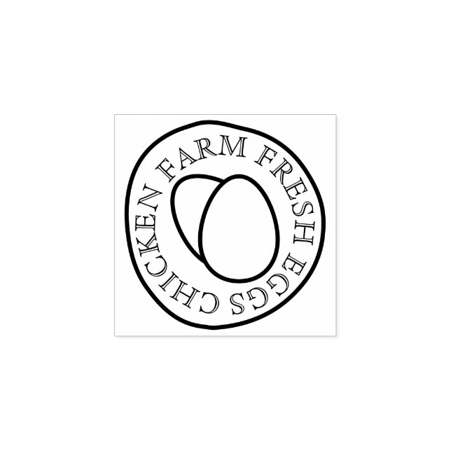 Two Double Egg Couple | Cute Food-Themed Rubber Stamp (Imprint)