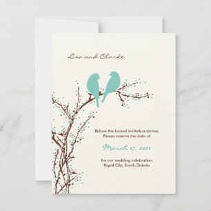 Two Doves {mod} Save the Date Announcements