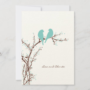 Two Doves {mod} Wedding Invitations