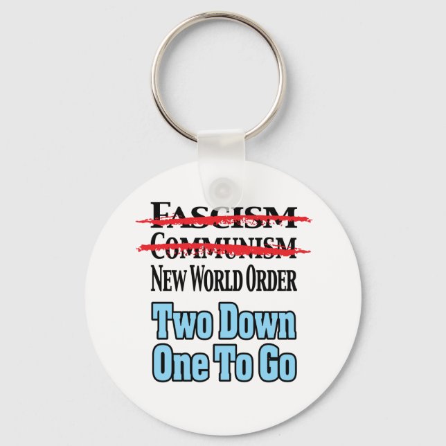 Two Down, One To Go Key Ring (Front)