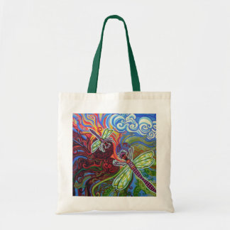 Two Dragonflies Budget Tote Bag