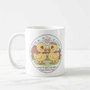 two ducks and love , you are the quack of my heart coffee mug