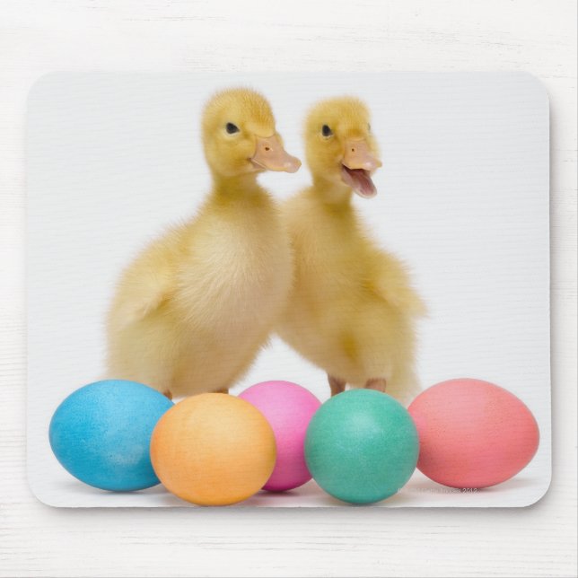Two ducks with Easter Eggs Mouse Mat (Front)
