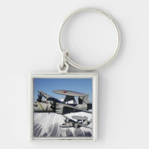 Two E-2C Hawkeyes conduct a flyby Key Ring