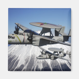 Two E-2C Hawkeyes conduct a flyby Magnet