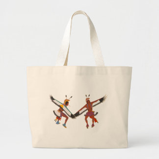 Two Eagle Dancers Large Tote Bag