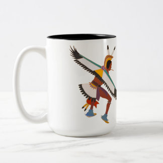 Two Eagle Dancers Two-Tone Coffee Mug