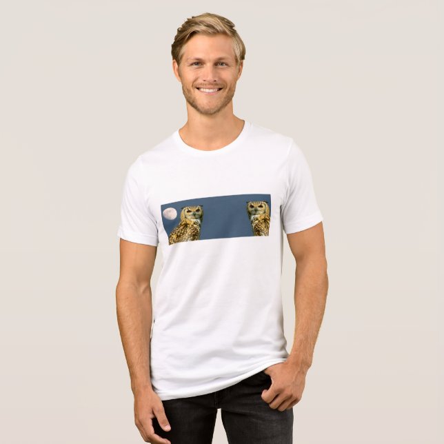 Two eagle owls T-Shirt Tri-Blend Shirt (Front Full)