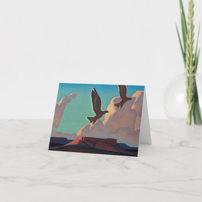 Two Eagles, 1933 by Maynard Dixon Thank You Card (Front)