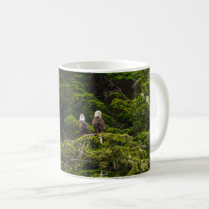 Two Eagles Perched Painterly Coffee Mug