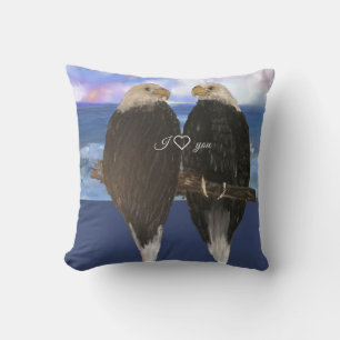 Two Eagles &Personalised Text Template Cushion