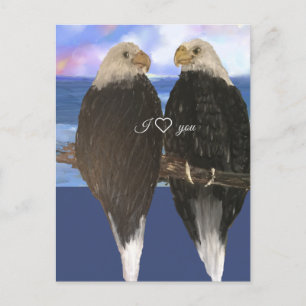 Two Eagles &Personalized Text Template Postcard