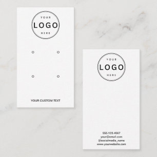Two Earring Display Card Logo Jewelery Display