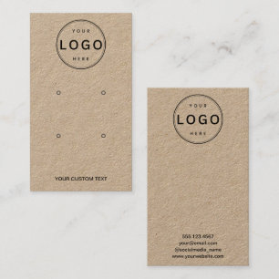 Two Earring Display Card Logo Jewelery Display