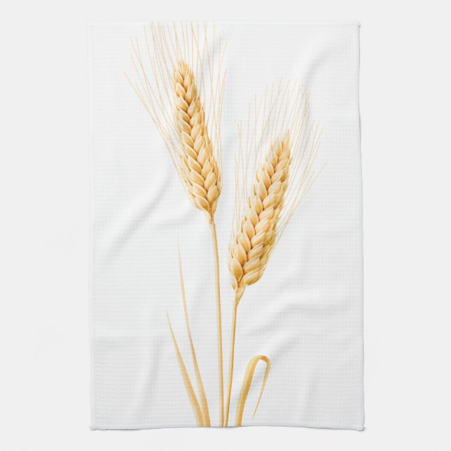 Two ears of wheat tea towel (Vertical)