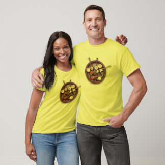 Two-Egg Scrambler Men's T (images front and back) T-Shirt