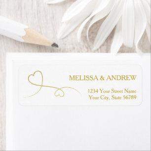 Two Elegant Gold Hearts