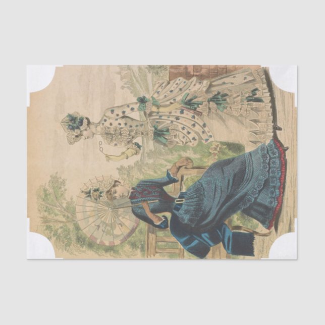 Two Elegant Victorian Women Tissue Paper (Front)