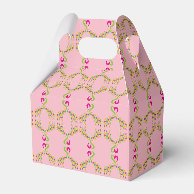 Two elephants in love favour box (Front Side)