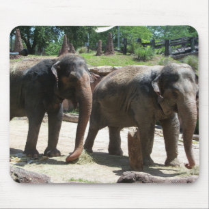 Two Elephants Mouse Mat