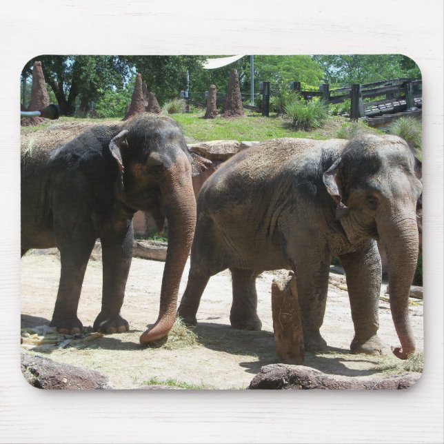 Two Elephants Mouse Mat (Front)