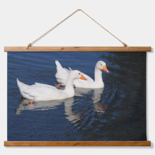 Two Emden Geese Hanging Tapestry