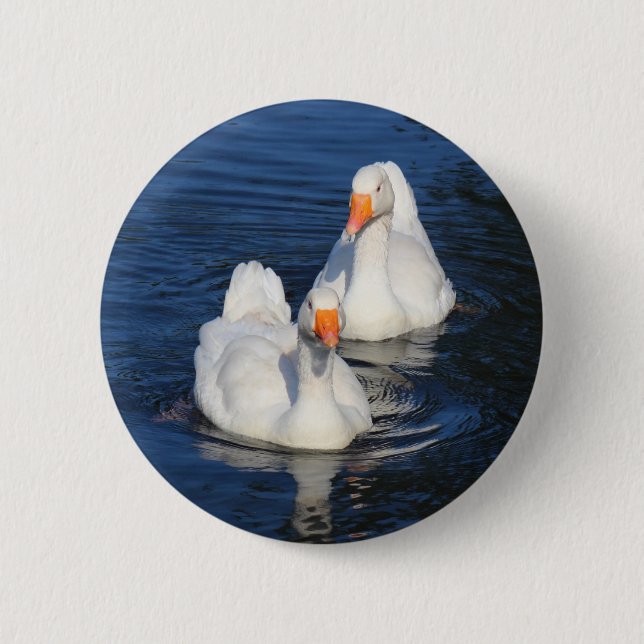 Two Emden Geese II 6 Cm Round Badge (Front)