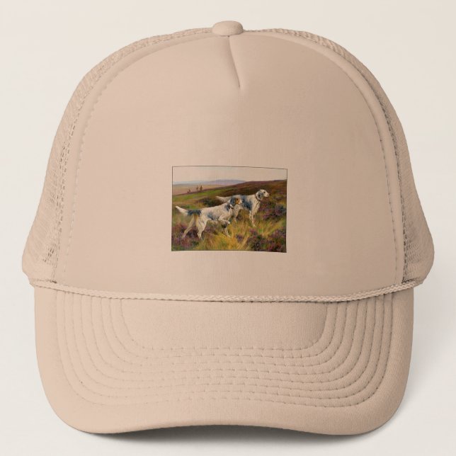 Two English Setters in a Field - Arthur Wardle Trucker Hat (Front)