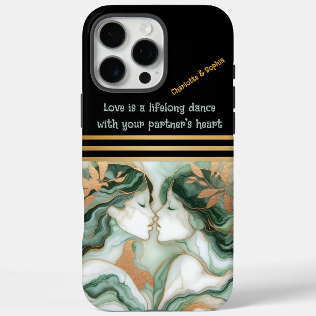 Two ethereal figures share a kiss Case-Mate iPhone case (Back)