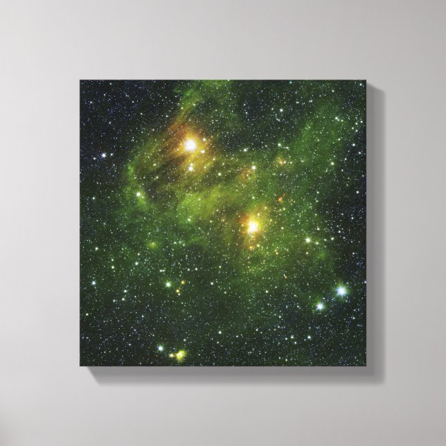 Two extremely bright stars canvas print (Front)