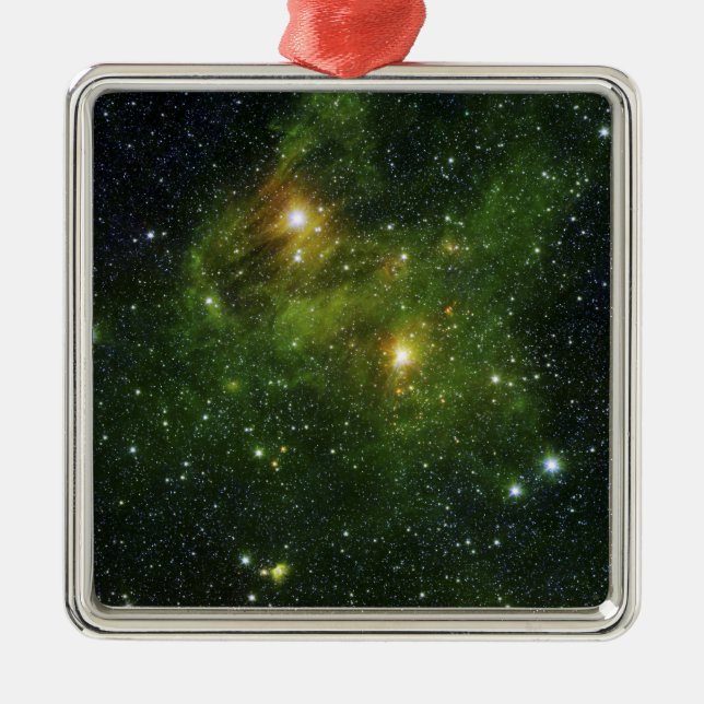 Two extremely bright stars metal tree decoration (Front)