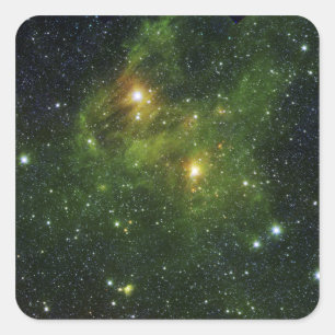 Two extremely bright stars square sticker