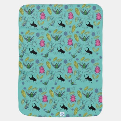 Two Face Insects Cute Bugs Art  Baby Blanket