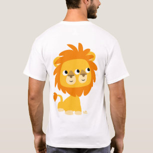 Two-Faced, the cutest cartoon lion T-shirt (back)