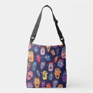 Two-Faced Tote | Whimsical Faces & Bold Pink Zebra