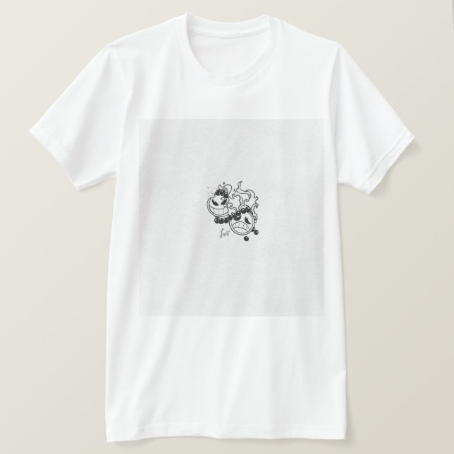 Two Faces Art T-shirt – Abstract Split Design (Design Front)
