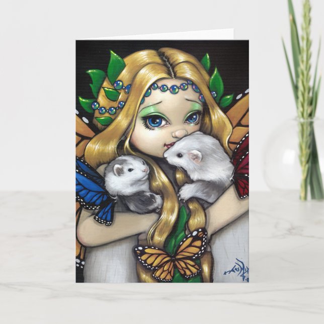 "Two Fae Ferrets" Greeting Card (Front)