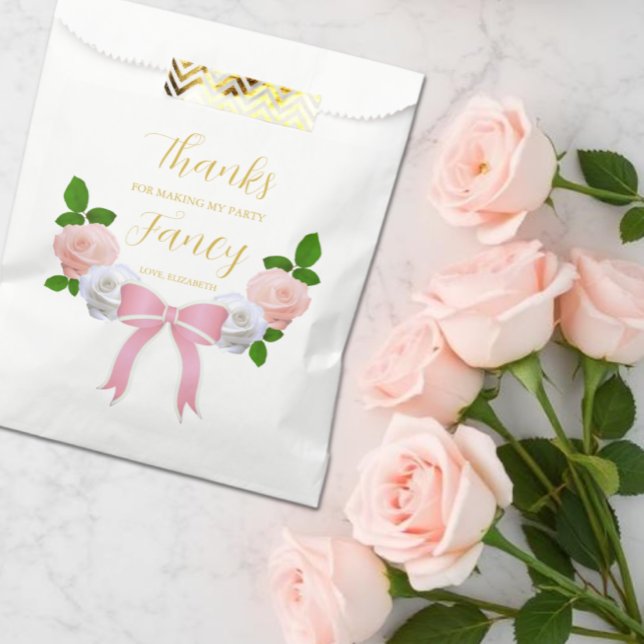 Two Fancy Bow Floral Birthday Favour Bags (Creator Uploaded)