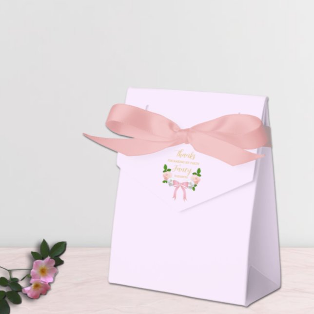 Two Fancy Bow Floral Birthday Favour Box (Creator Uploaded)
