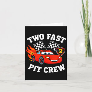 Two Fast 2 2nd Birthday T Crew 2yr Year Old  Card
